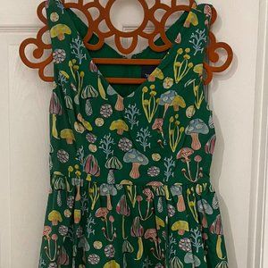 Modcloth Green Mushroom Dress